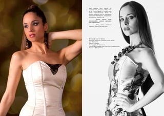 24 Bсе по-русски - Vse po russki Vse po russki - Bсе по-русски 25
B&B, канала  Tele5 вместе со
знаменитыми актерами Belén Rue-
da и  Carlos  Iglesia. Я очень рада
этому сотрудничеству. Также вы
можете увидеть меня в рекламных
кампаниях Multiópticas, спортивных
мотоциклов Yamaha и др.
	 - Какие модели тебя
вдохновляют, служат примером
для подражания?
	 - Мне очень нравятся
Адриана Лима и Даутцен Крез.
Фотограф: Lars ter Meulen
Макияж, прическа: Carmina García Quiles
para Renovarte
Обувь: El Dantés
Аксессуары: Divina Locura
Стиль: Juan Ferrando para Año Cero Comunicación
Место: A Million Dolar
 