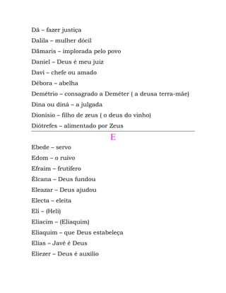 Dicionario de Nomes Biblicos | PDF