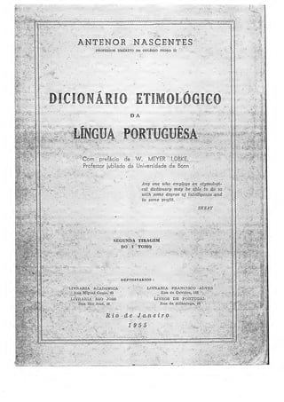 Dicionario etimolgico da lingua portuguesa txt