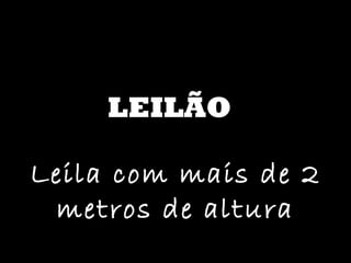 LEILÃO Leila com mais de 2 metros de altura 