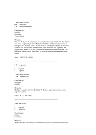 Dicionario de linguistica