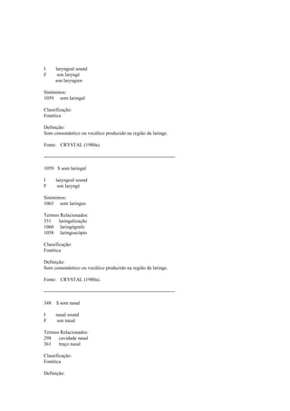 Dicionario de linguistica