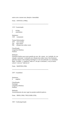 Dicionario de linguistica