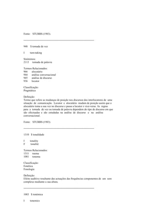 Dicionario de linguistica