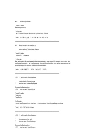 Dicionario de linguistica