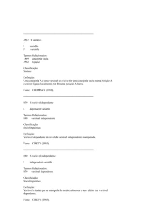 Dicionario de linguistica