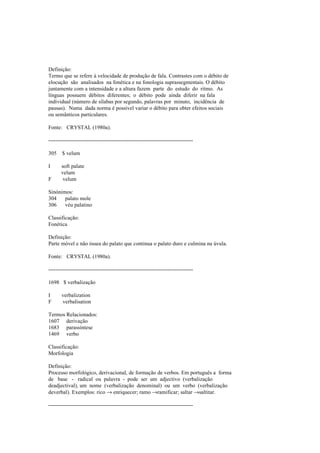 Dicionario de linguistica