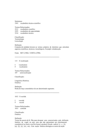 Dicionario de linguistica