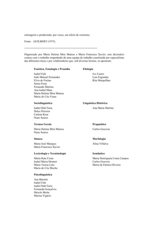 Dicionario de linguistica