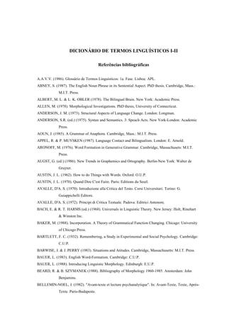 Dicionario de linguistica