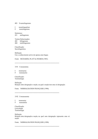 Dicionario de linguistica