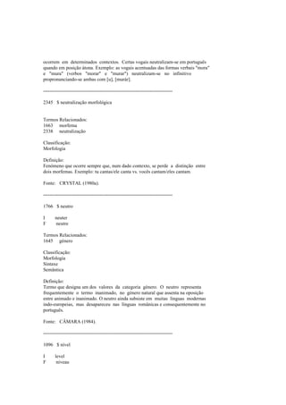 Dicionario de linguistica