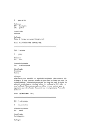 Dicionario de linguistica