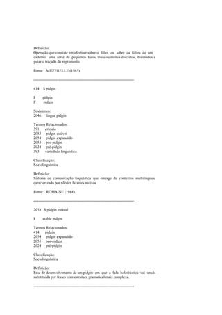 Dicionario de linguistica