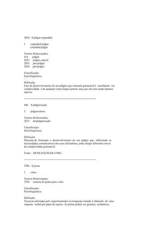 Dicionario de linguistica