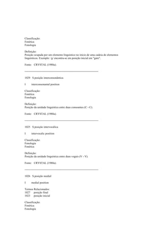 Dicionario de linguistica