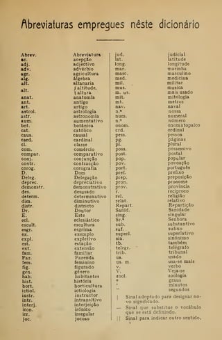 Abreviaturas empregues neste dicionário
ac.
 