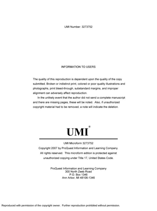 Dissertation proquest umi