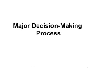 -
-
5
Major Decision-Making
Process
 