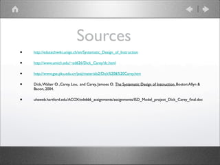 Dick & Carey Instructional Design Model