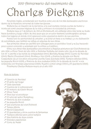 Guía de Lectura de Charles Dickens