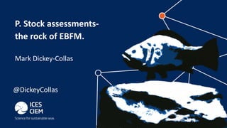 P. Stock assessments-
the rock of EBFM.
Mark Dickey-Collas
 