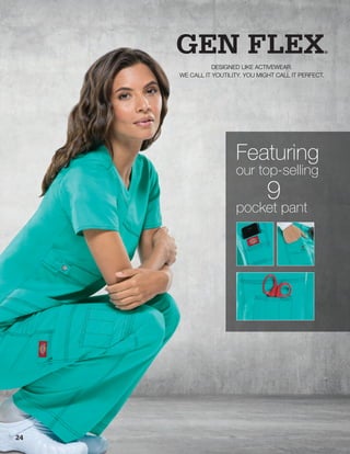 GEN FLEX®
DESIGNED LIKE ACTIVEWEAR.
WE CALL IT YOUTILITY. YOU MIGHT CALL IT PERFECT.
Featuring
our top-selling
pocket pant
9
24
 