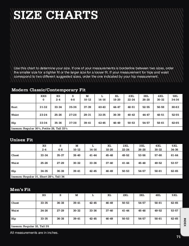 Dickies Xtreme Stretch Size Chart