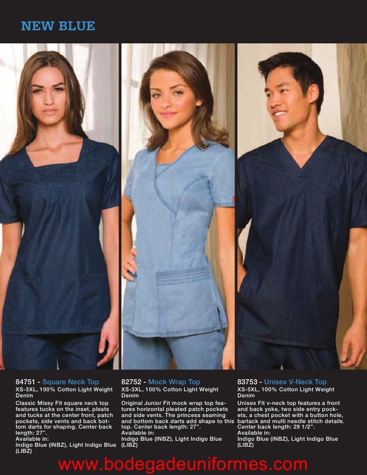 dickies denim scrubs