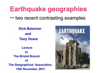 Dick's 15.11.11  final earthquake presentation