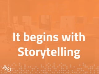 It begins with
Storytelling
 