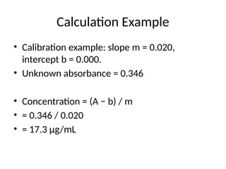 Sight Calculation Intercept Method Example Diclofenac_UV_Analysis.pptx................ | PPTX