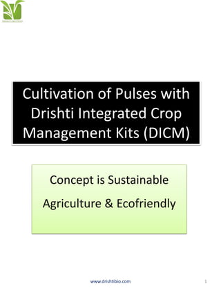 Cultivation of Pulses with
Drishti Integrated Crop
Management Kits (DICM)
Concept is Sustainable
Agriculture & Ecofriendly

www.drishtibio.com

1

 