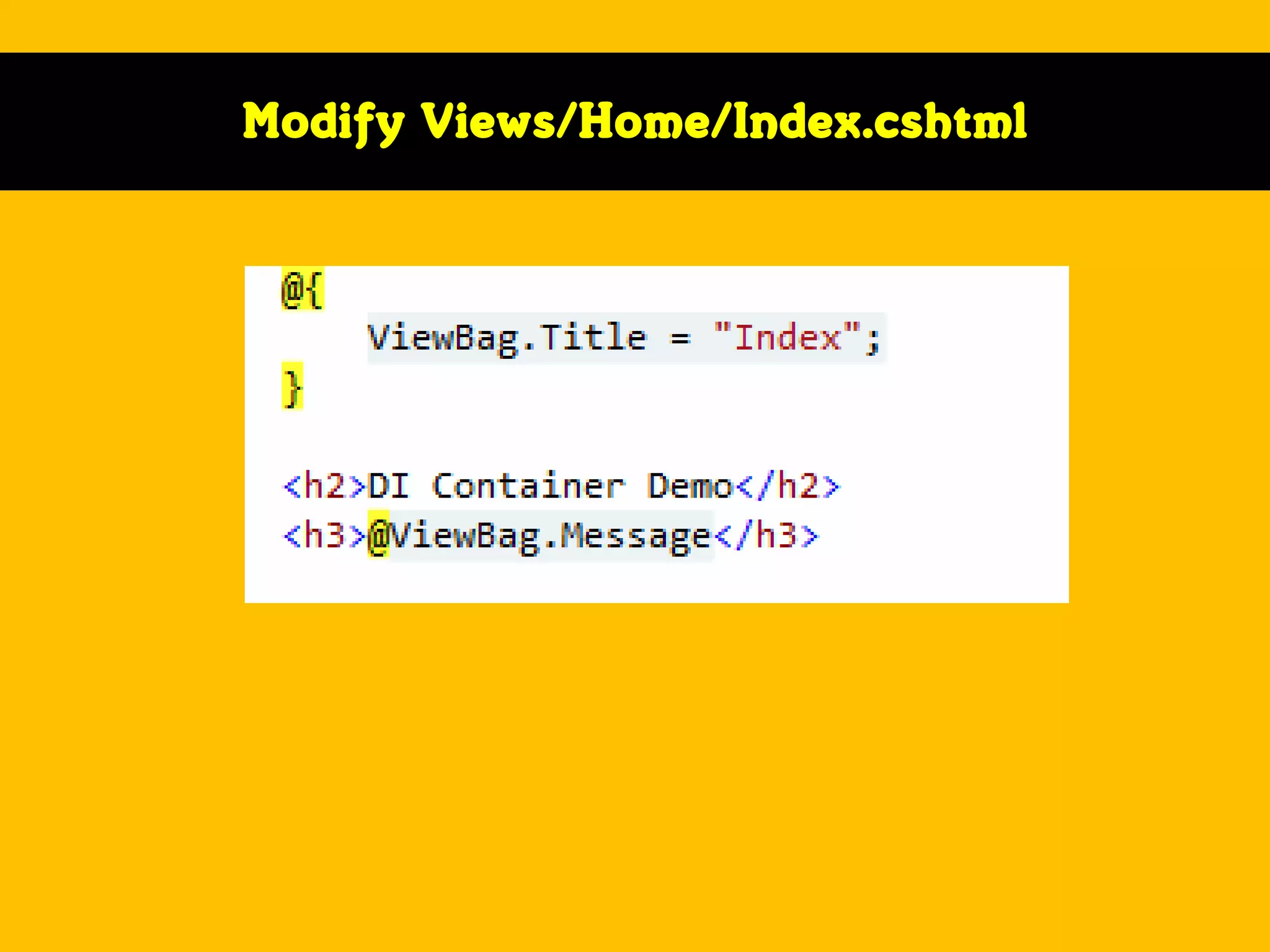 Modify Views/Home/Index.cshtml

 