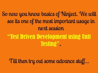 “Test Driven Development using Unit
Testing”.

 