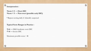 Dic Risk Score DIC PPT.pptx............................. | PPTX