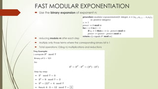 Modulo Exponent dicrete_chap4.pptxxxxxxxxxxxxxxxxxxxxxxxxxxxxxxxxxxxxxxxxxxxxx | PPTX