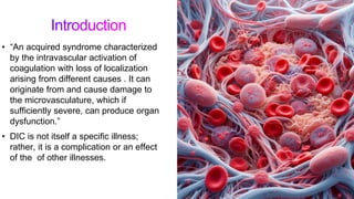 Disseminated intravascular coagulation ppt | PPTX