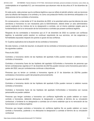 Nuevo Criterio y Requisitos para Contratación a Honorarios en la ...