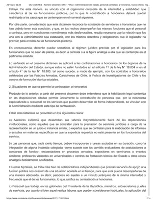 Nuevo Criterio y Requisitos para Contratación a Honorarios en la ...