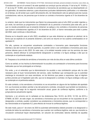 Nuevo Criterio y Requisitos para Contratación a Honorarios en la ...