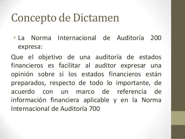 Dictamen de Auditoría Financiera