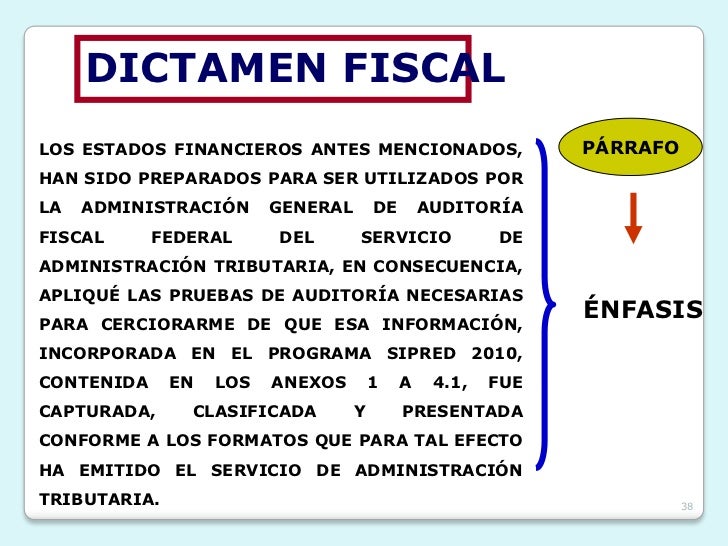Dictamen fiscal