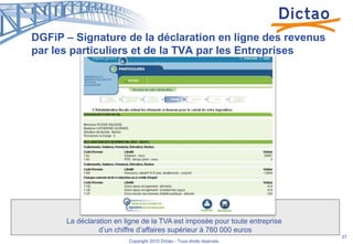 DGFiP – Signature de la déclaration en ligne des revenus par les particuliers et de la TVA par les Entreprises <br />La dé...