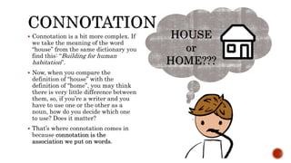Connotation Home Example Diction | PPTX