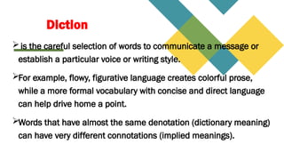 Diction and Style discussion notes .pptx