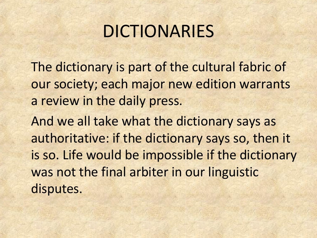 Dictionaries