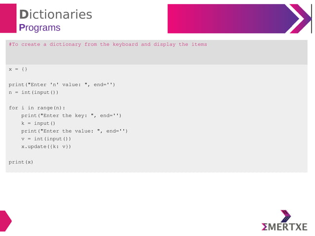 Python : Dictionaries | PDF