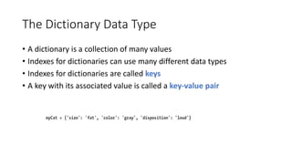 Dictionaries in Python | PPTX