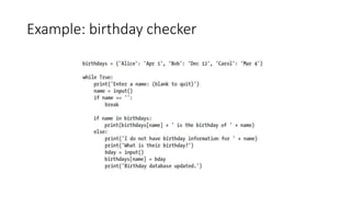 Dictionaries in Python | PPTX